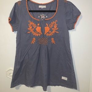 Odd Molly Uncorporated Gray W/Orange Embroidery